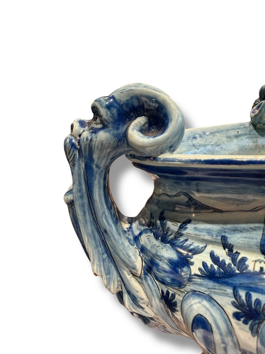 Jardinière en faïence Ulisse Cantagalli à Florence 1880-photo-3