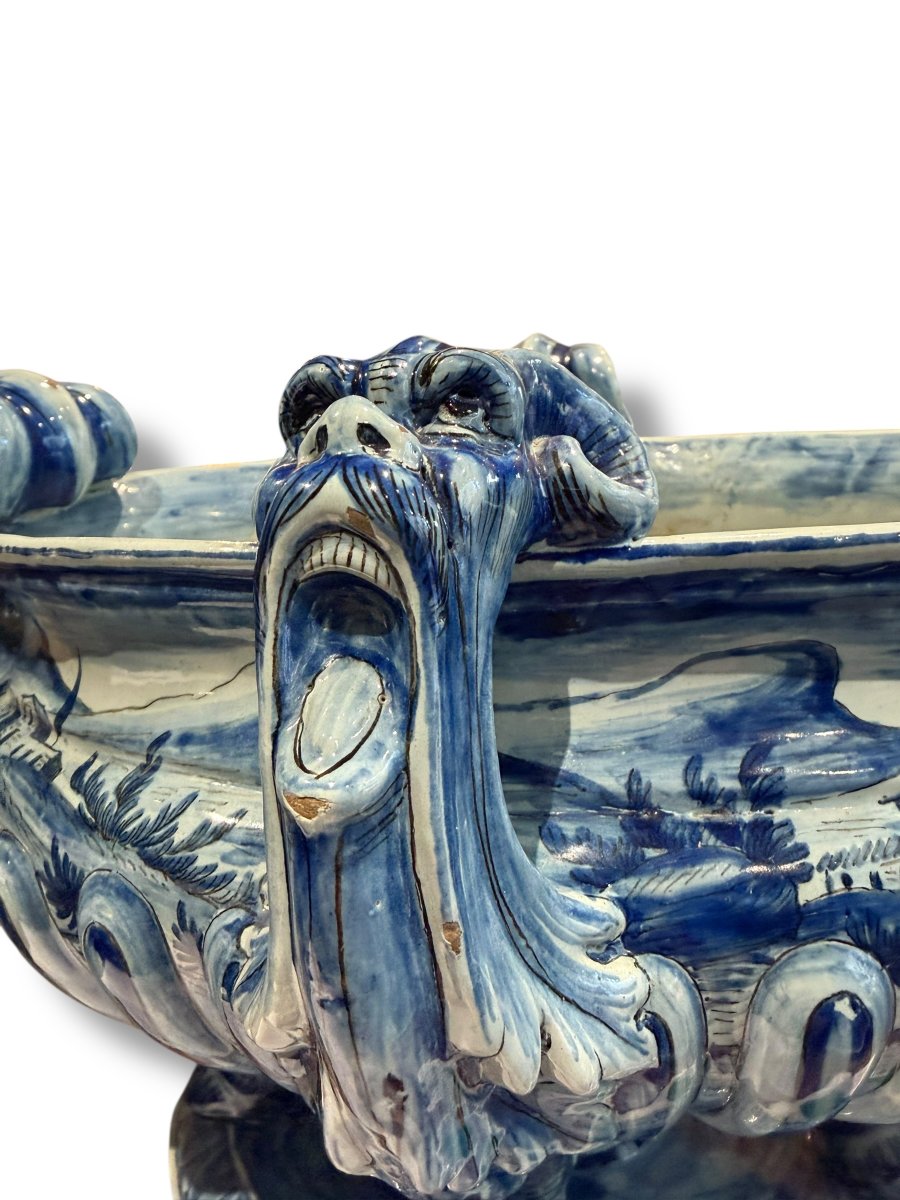 Jardinière en faïence Ulisse Cantagalli à Florence 1880-photo-3