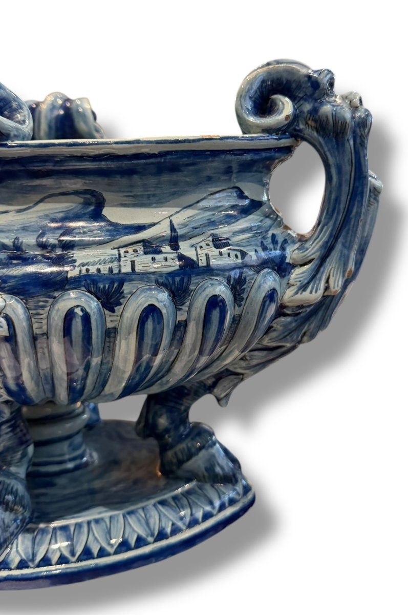 Jardinière en faïence Ulisse Cantagalli à Florence 1880-photo-7