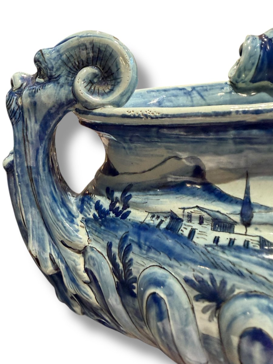 Jardinière en faïence Ulisse Cantagalli à Florence 1880-photo-8