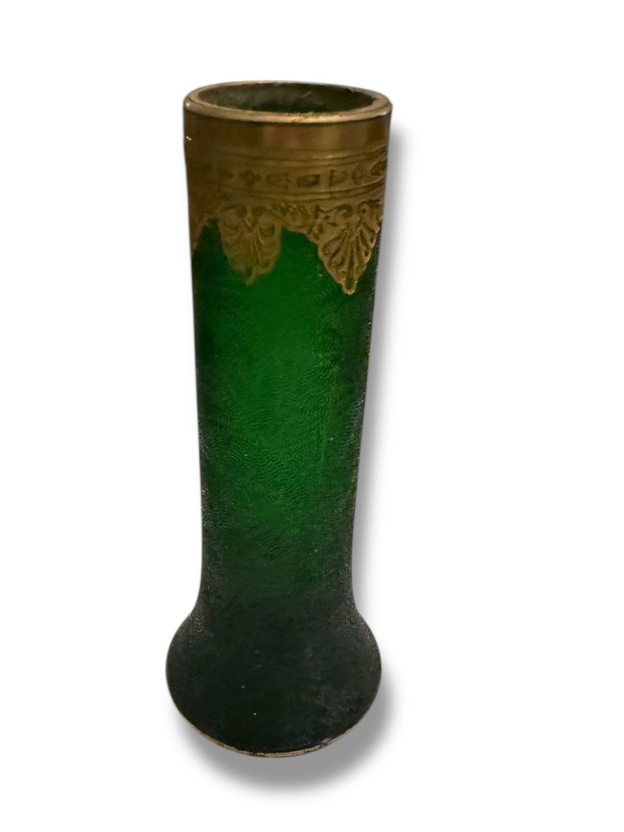 Daum Nancy Miniature Soliflore In Engraved Glass-photo-2