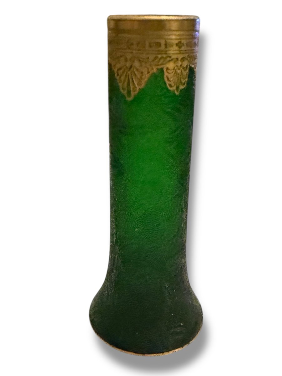 Daum Nancy Miniature Soliflore In Engraved Glass-photo-3