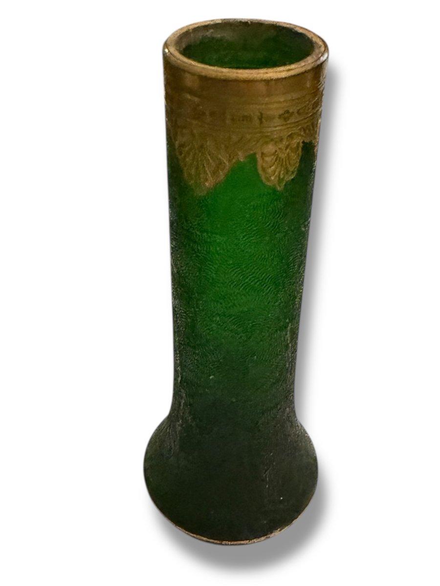 Daum Nancy Miniature Soliflore In Engraved Glass-photo-4