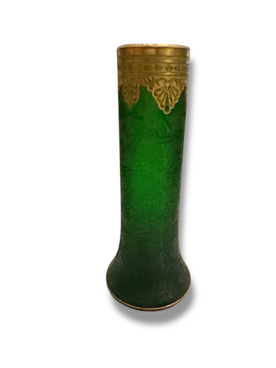 Daum Nancy Miniature Soliflore In Engraved Glass