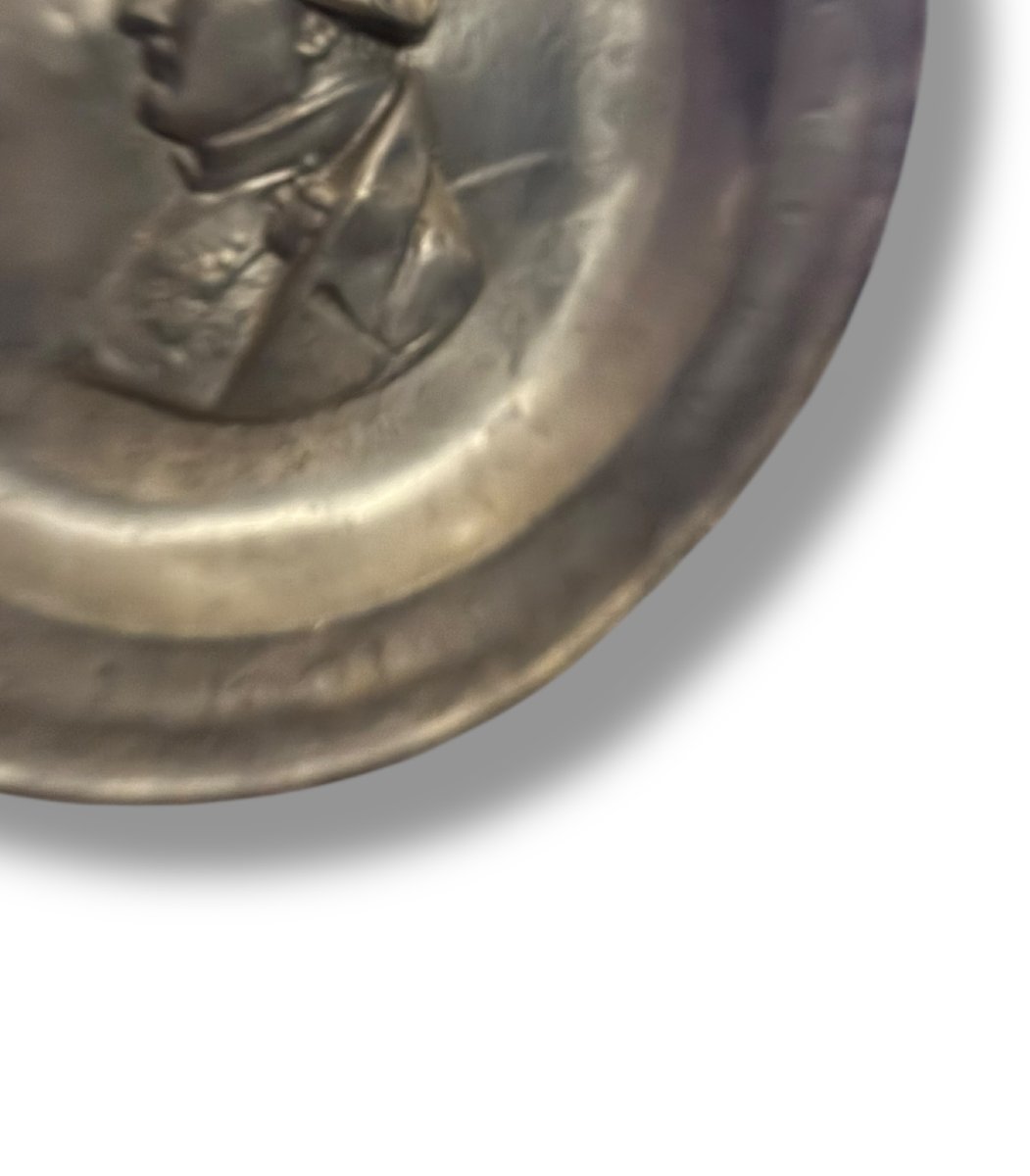 Important Pewter Dish Napoleon Bonaparte-photo-4
