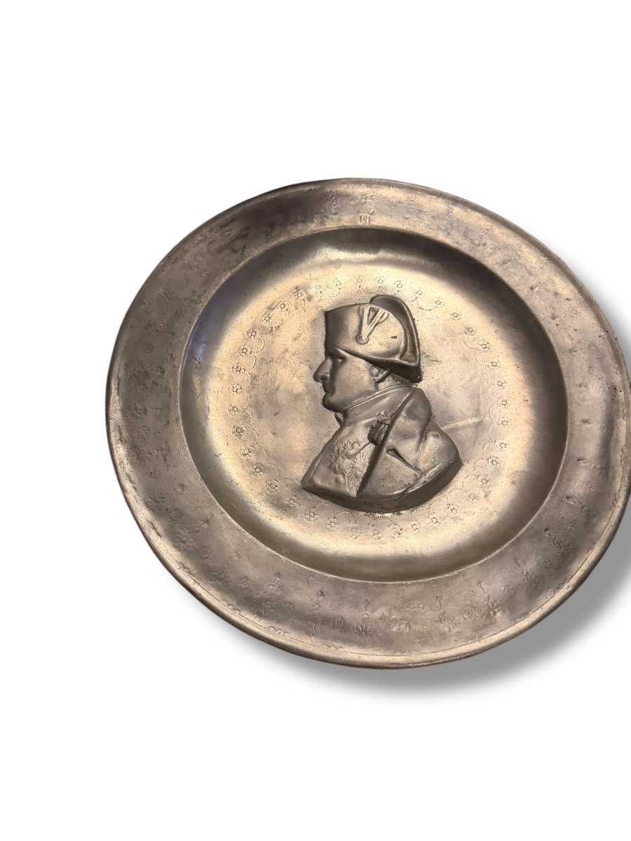 Important Pewter Dish Napoleon Bonaparte-photo-8
