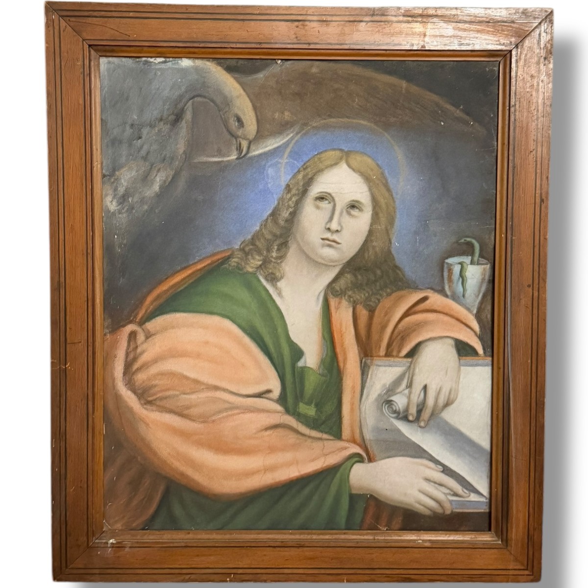 Saint John The Evangelist, Important 19th-century Pastel