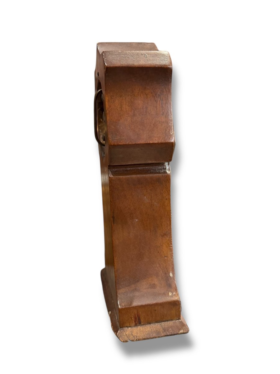 Mother And Child Mantel Clock In Solid Silver-photo-3