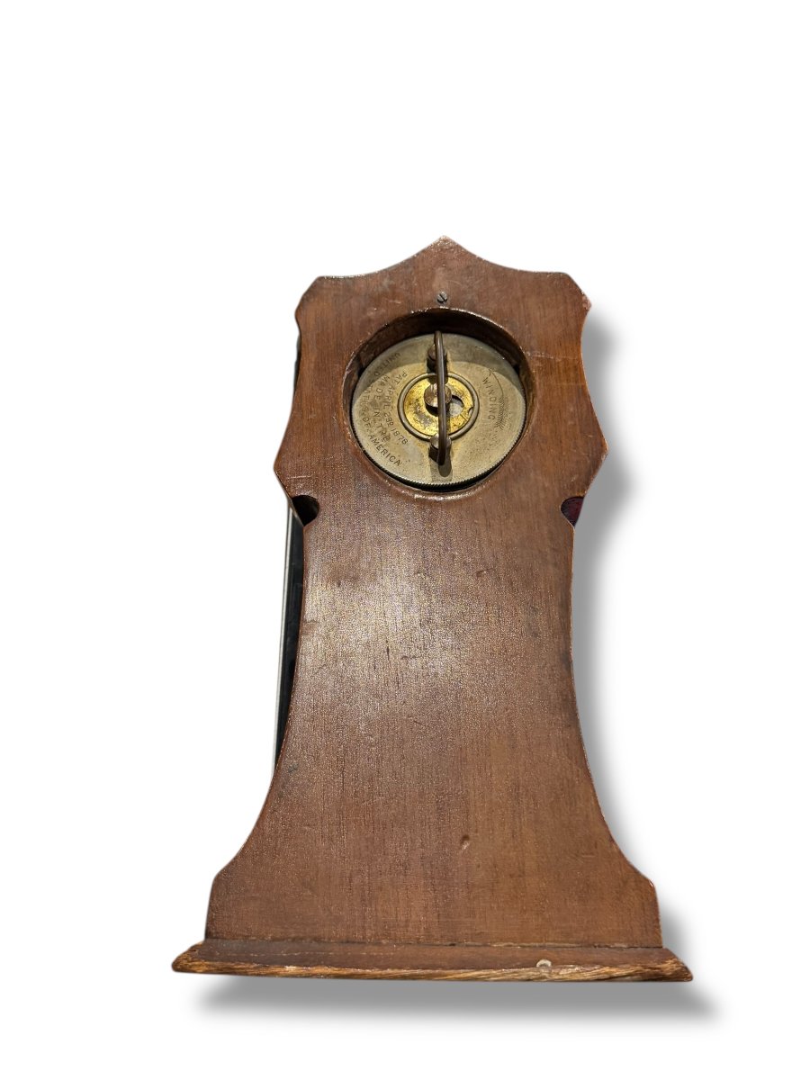 Mother And Child Mantel Clock In Solid Silver-photo-4