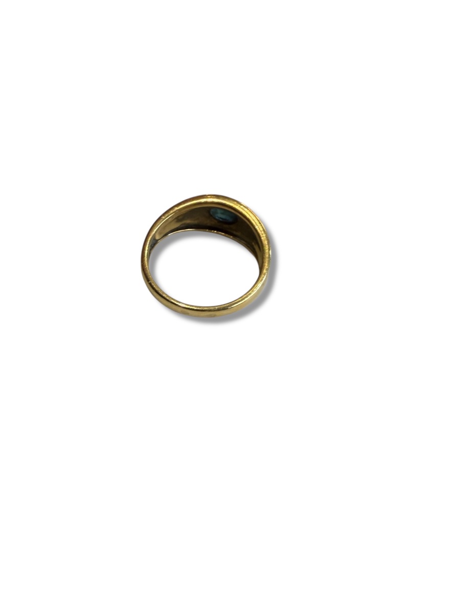 Gold, Sapphire And Enamel Ring -photo-4