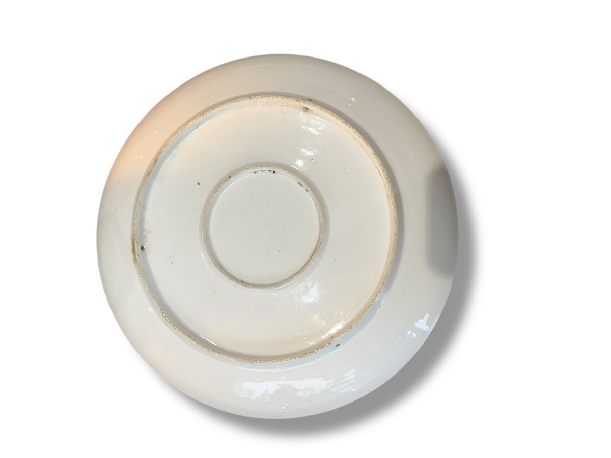 Paire de grands plats en porcelaine Lion et Tigre-photo-4