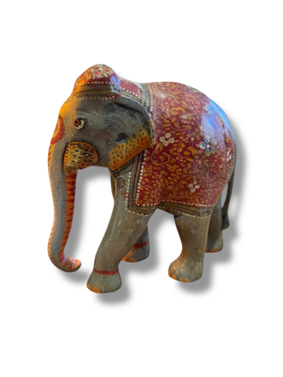 India Painted Wooden Elephant