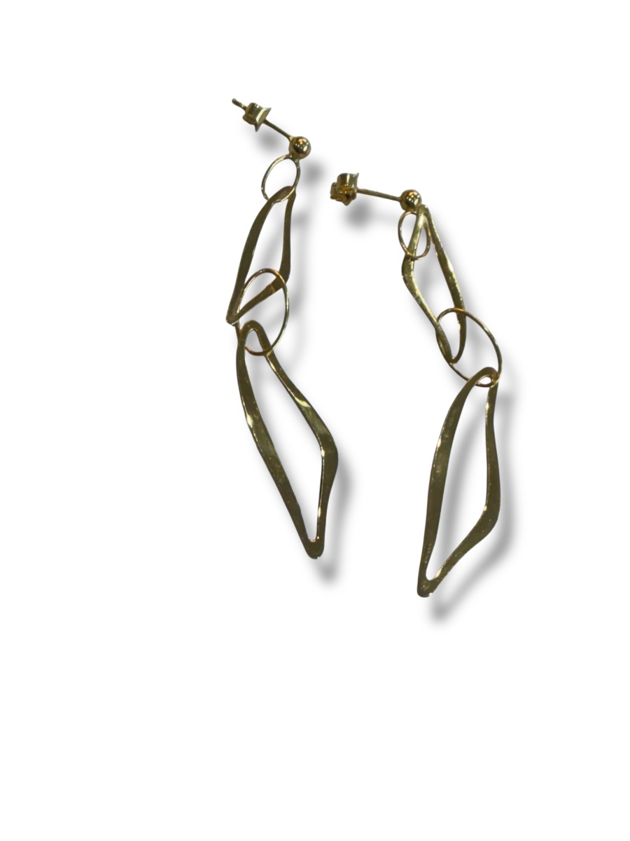Boucles d’oreilles modernistes en or-photo-2