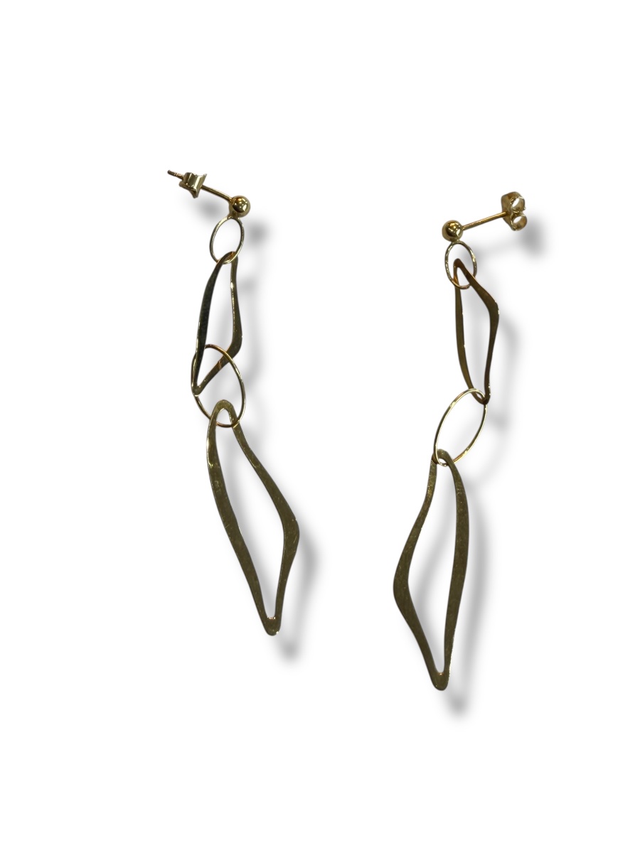 Boucles d’oreilles modernistes en or-photo-3