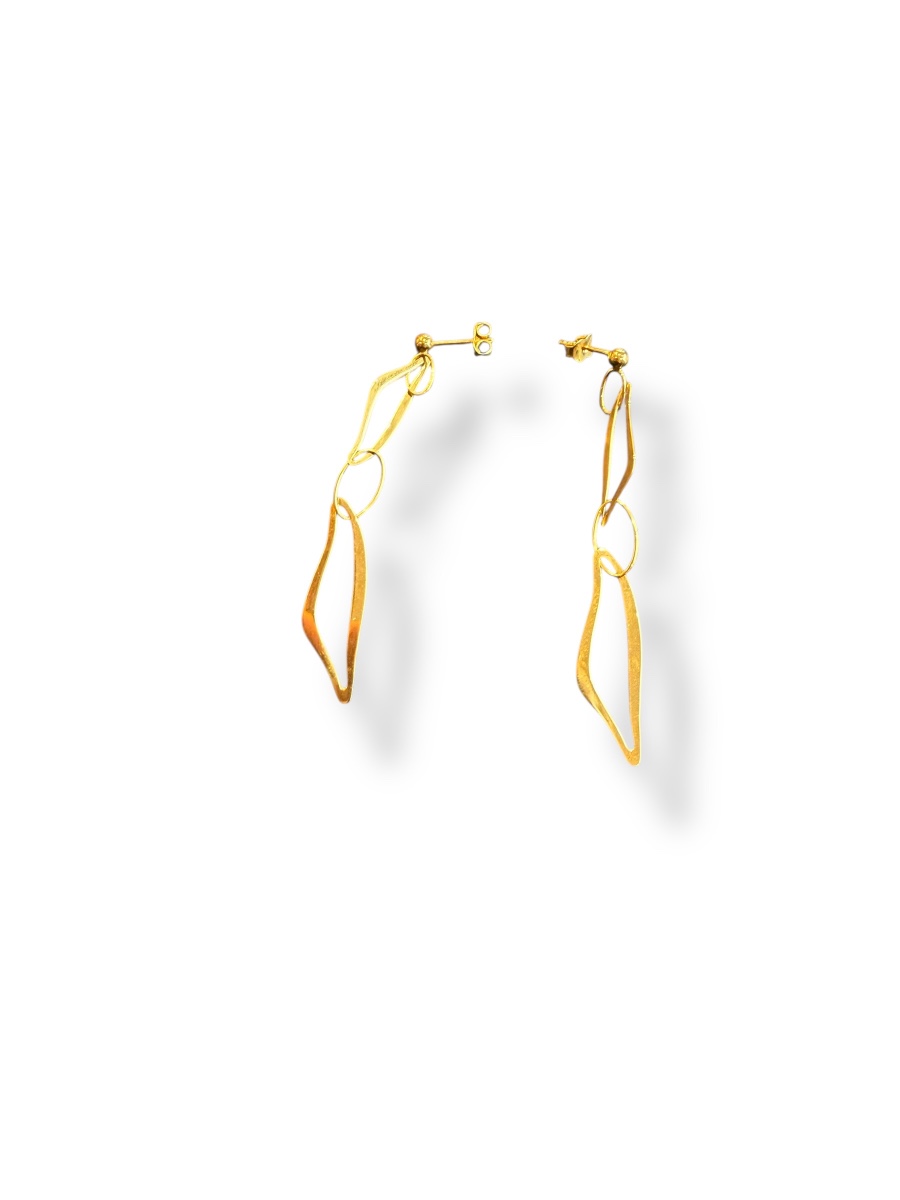 Boucles d’oreilles modernistes en or