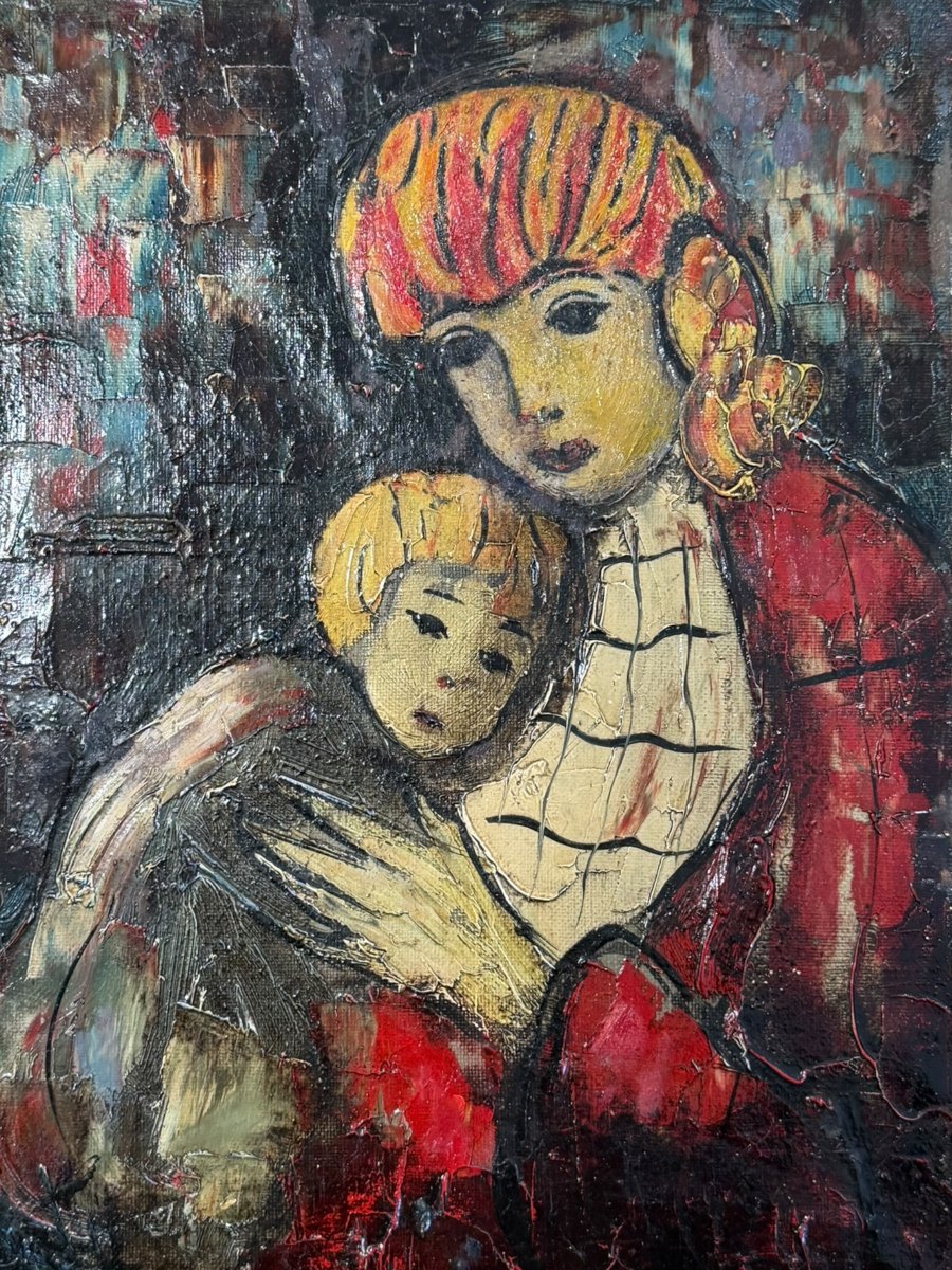 Henri d'Anty, Maternity, Oil On Canvas-photo-5