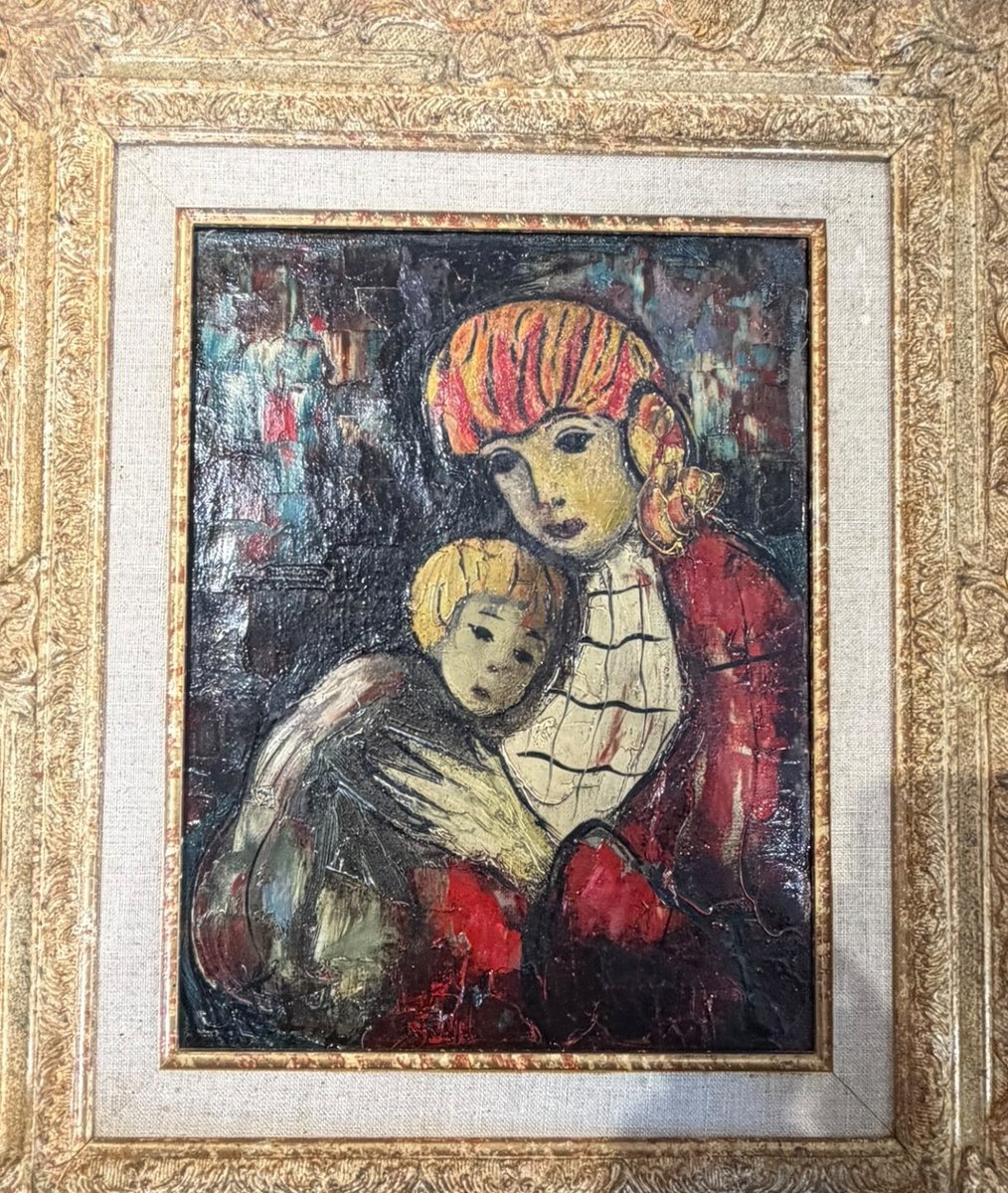 Henri d'Anty, Maternity, Oil On Canvas-photo-7