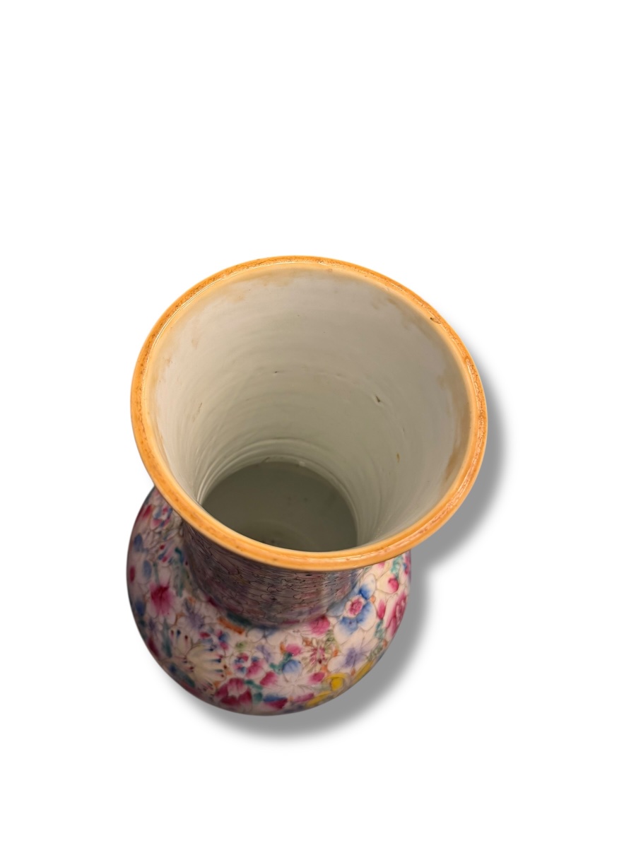 Vase chinois en porcelaine Mille fleurs Guangxu-photo-7