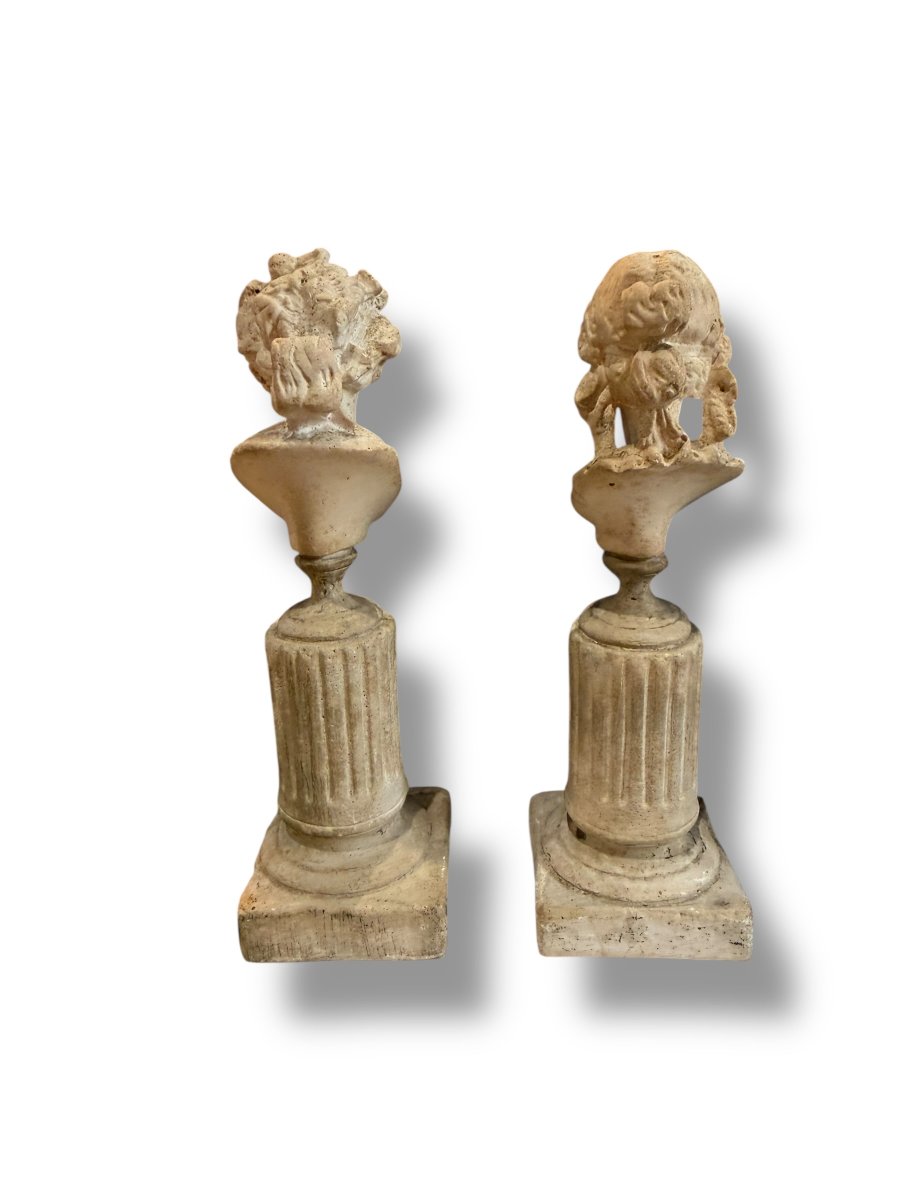 Pair Of Neoclassical Female Busts In The Antique Style-photo-4