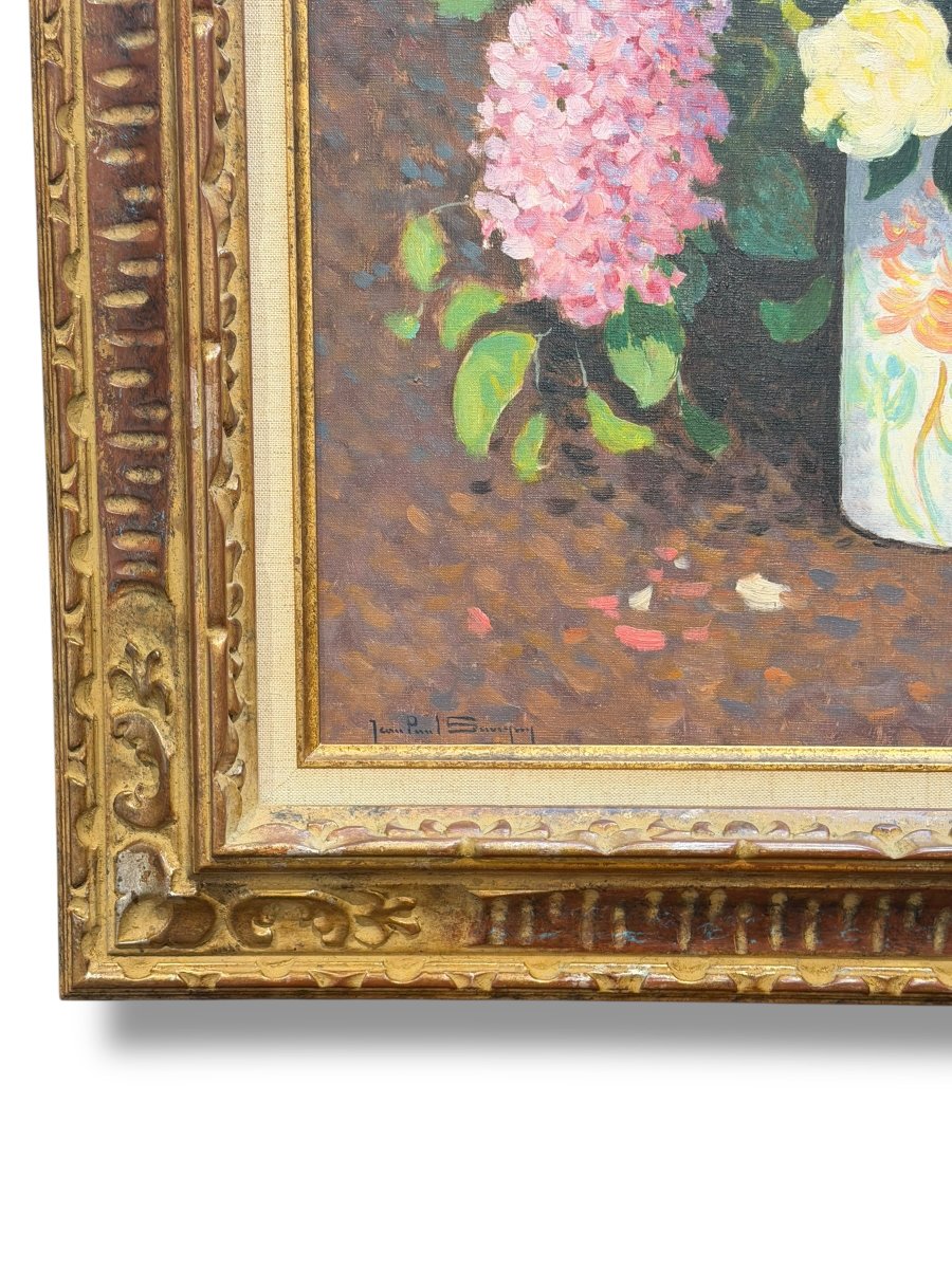 Jean-Paul SAVIGNY Importante Nature morte bouquet de fleur-photo-1