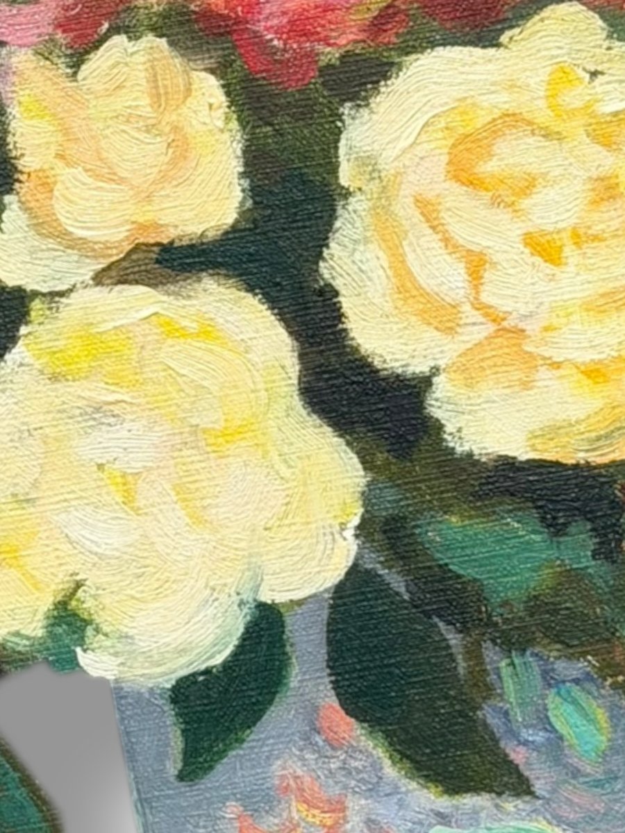 Jean-Paul SAVIGNY Importante Nature morte bouquet de fleur-photo-7