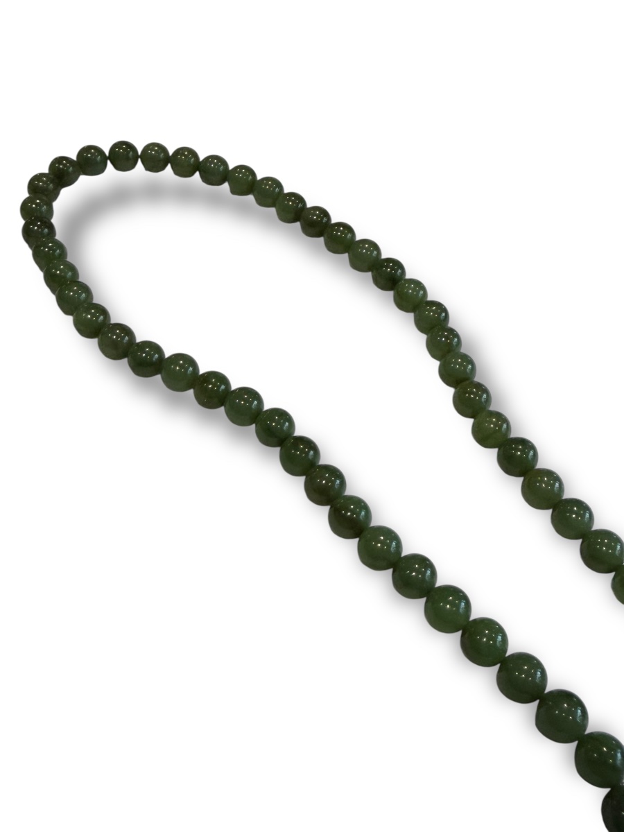Collier chinois en perles de jade -photo-4