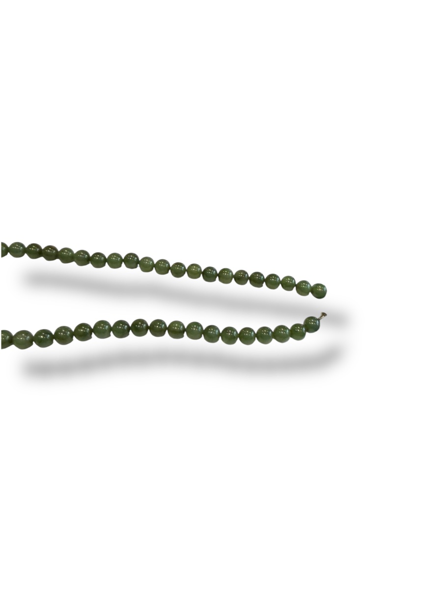 Collier chinois en perles de jade -photo-3