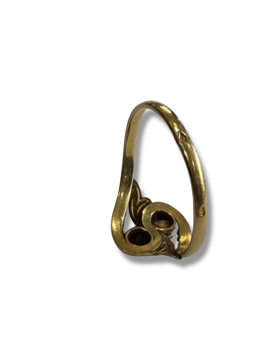 18-karat Gold Flower Motif Ring-photo-4