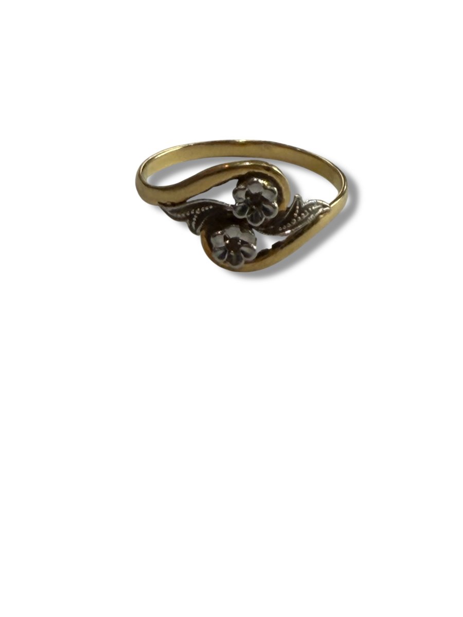 18-karat Gold Flower Motif Ring-photo-5