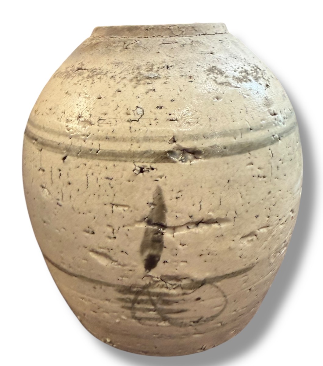 19th Century Chinese Glazed Stoneware Ginger Jar, Qing Dynasty