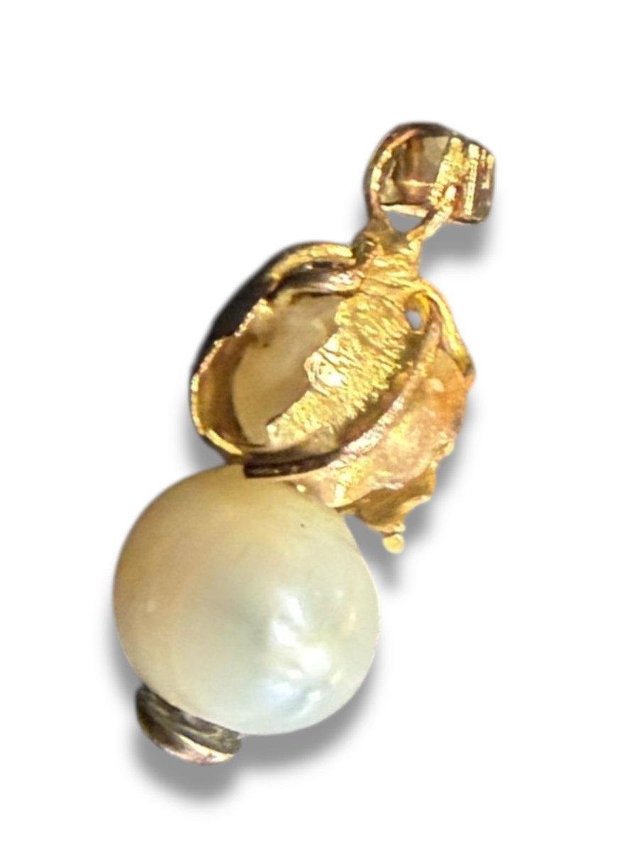 Pendentif or double perles baroques-photo-4