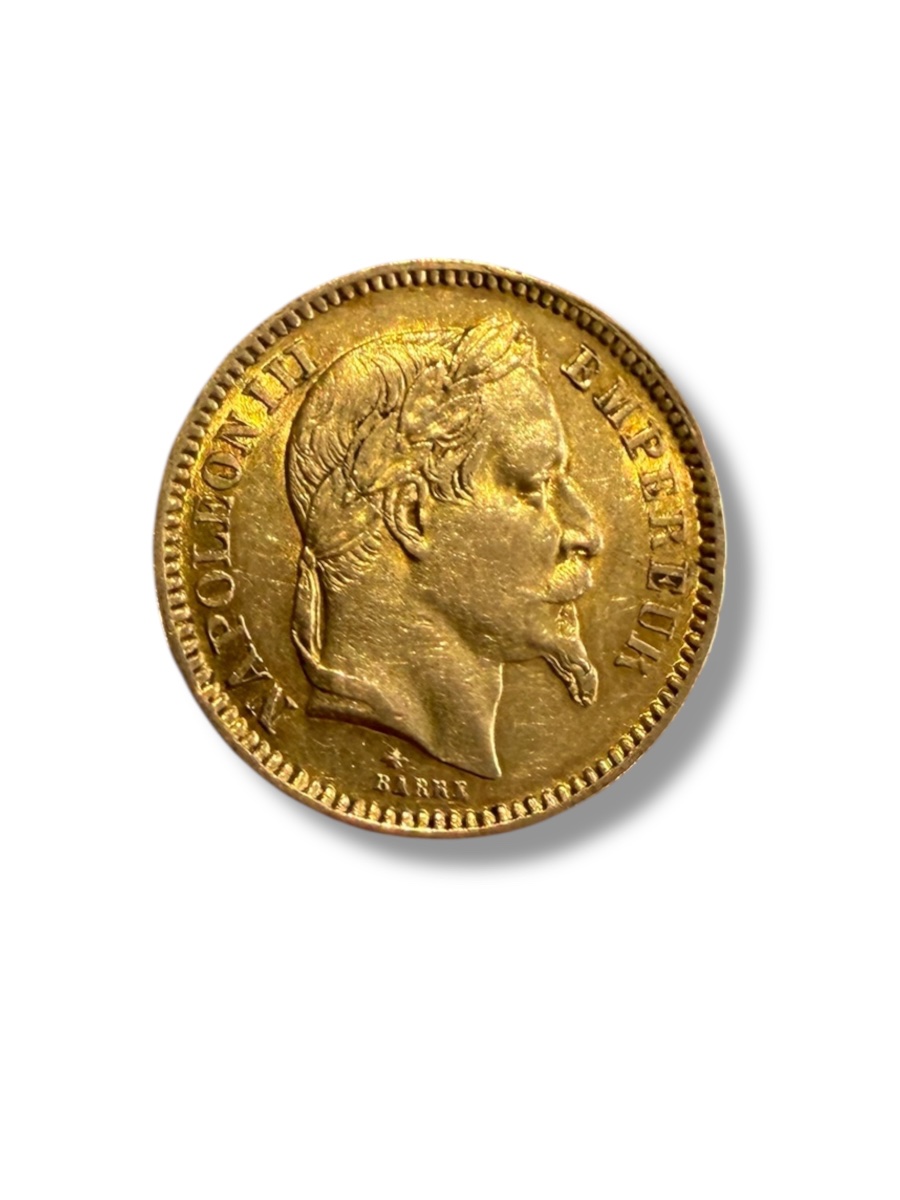 Pièce 20 francs or Napoléon III tête laurée 1861-photo-2