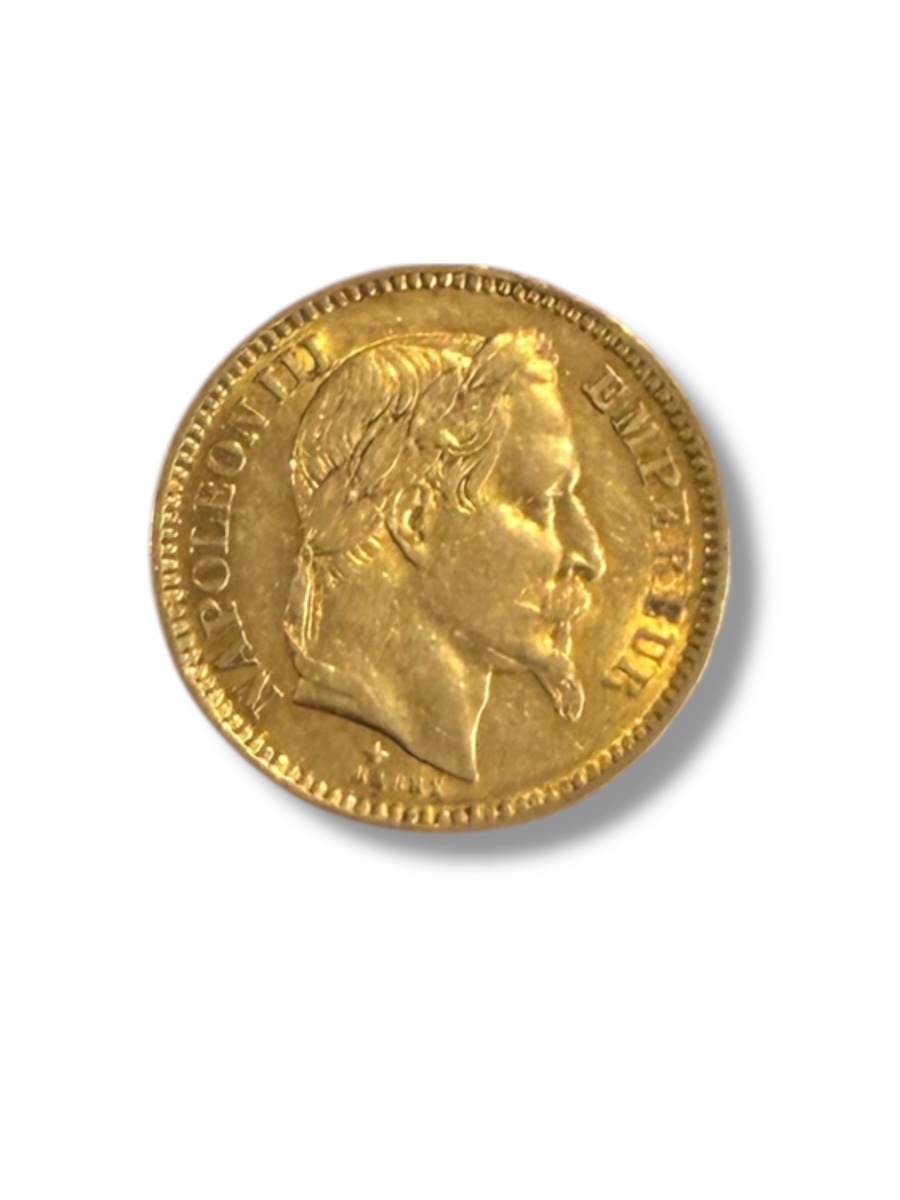 Pièce 20 francs or Napoléon III tête laurée 1861