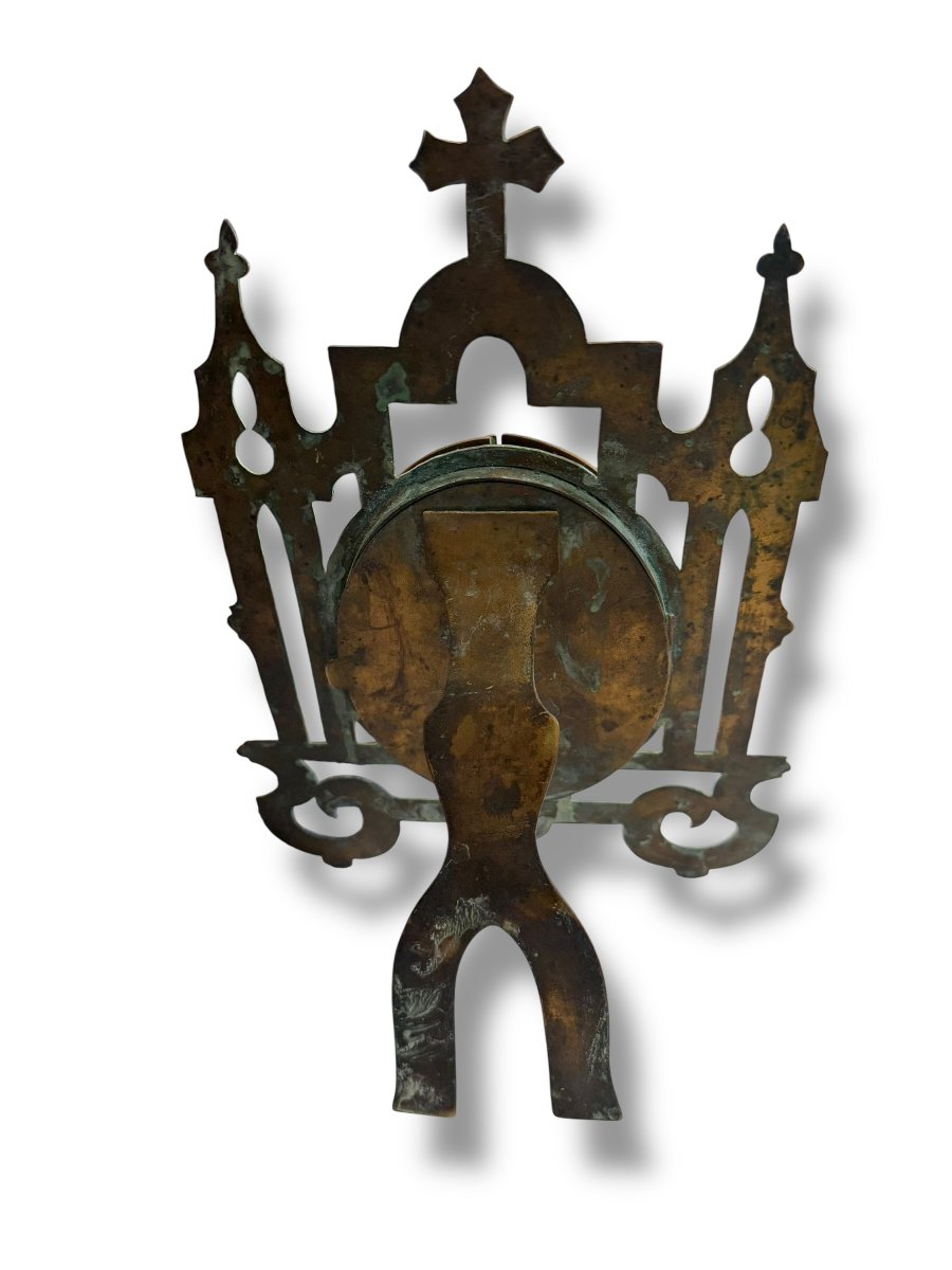 Oratoire de voyage Vierge à l'enfant XIXeme-photo-3