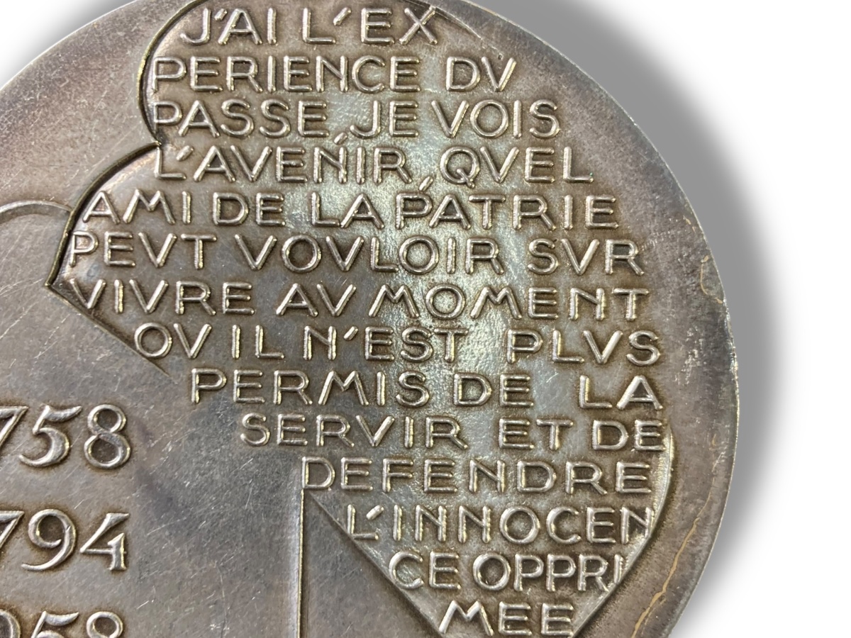 Robespierre Grande médaille commémorative argent massif-photo-4