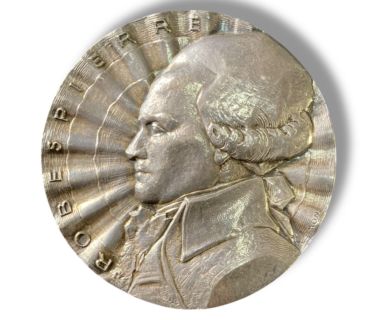 Robespierre Grande médaille commémorative argent massif