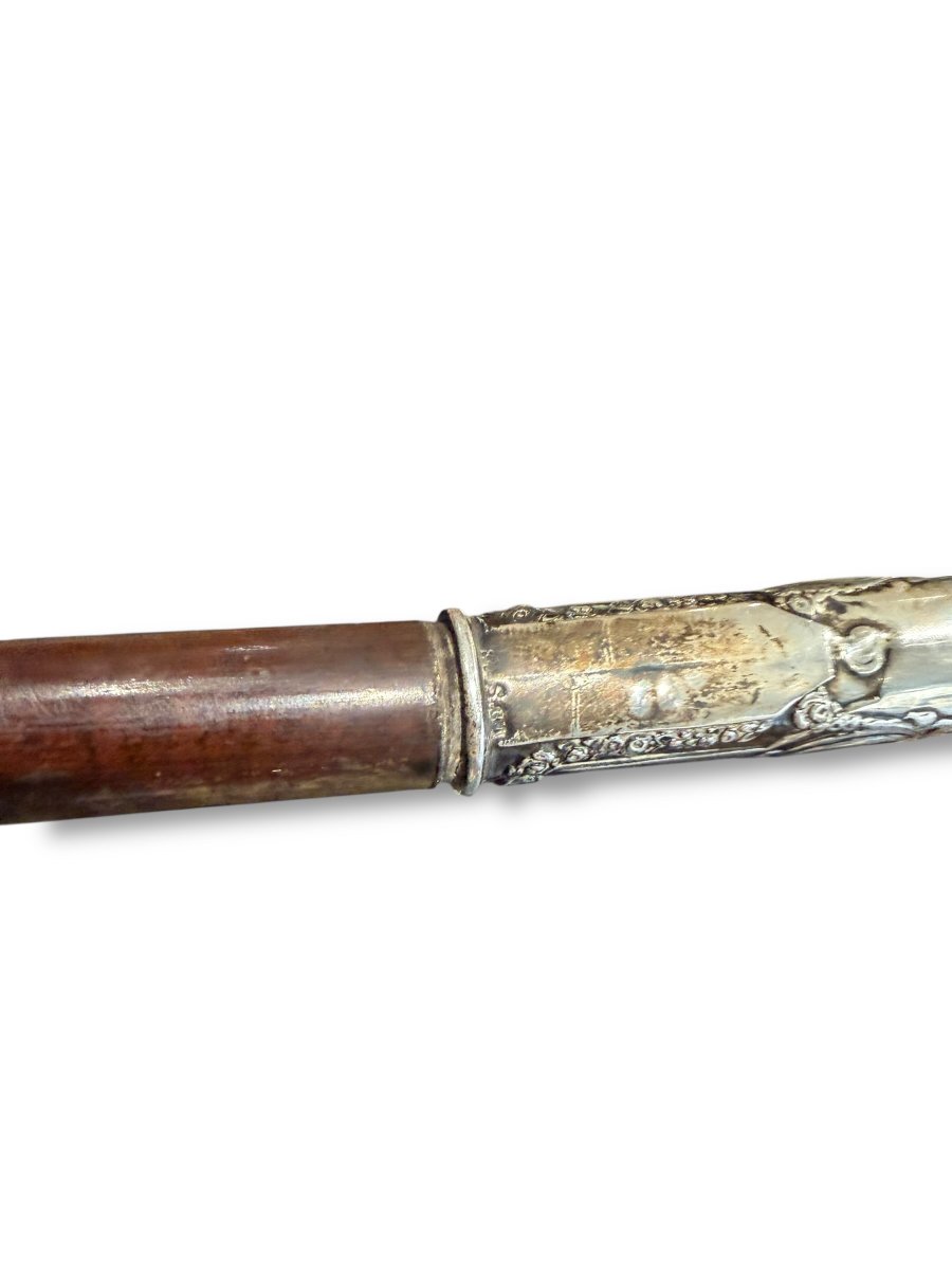 Canne pommeau en argent massif-photo-3