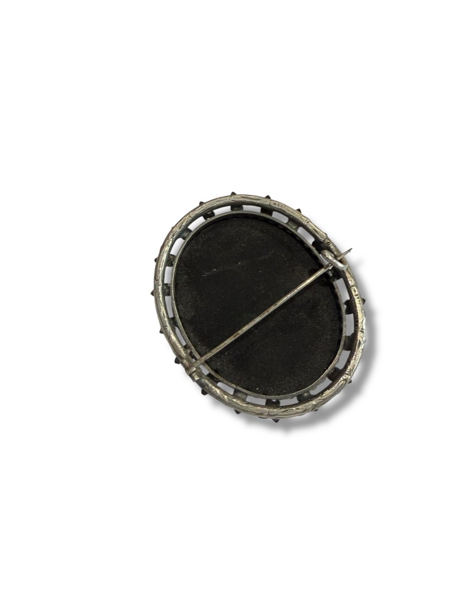 Grande broche camée noir XIXeme-photo-4