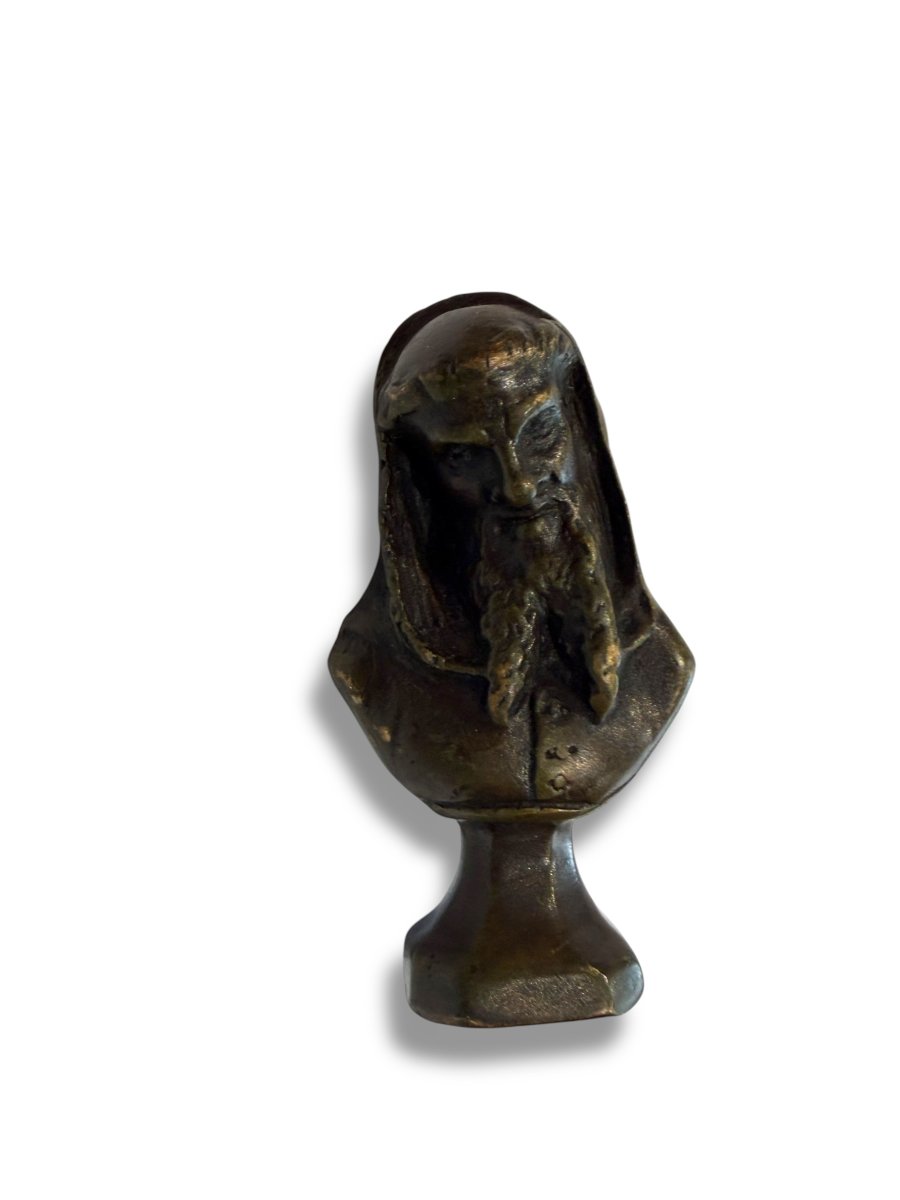 Cachet Janus en Bronze XIXeme double face -photo-3