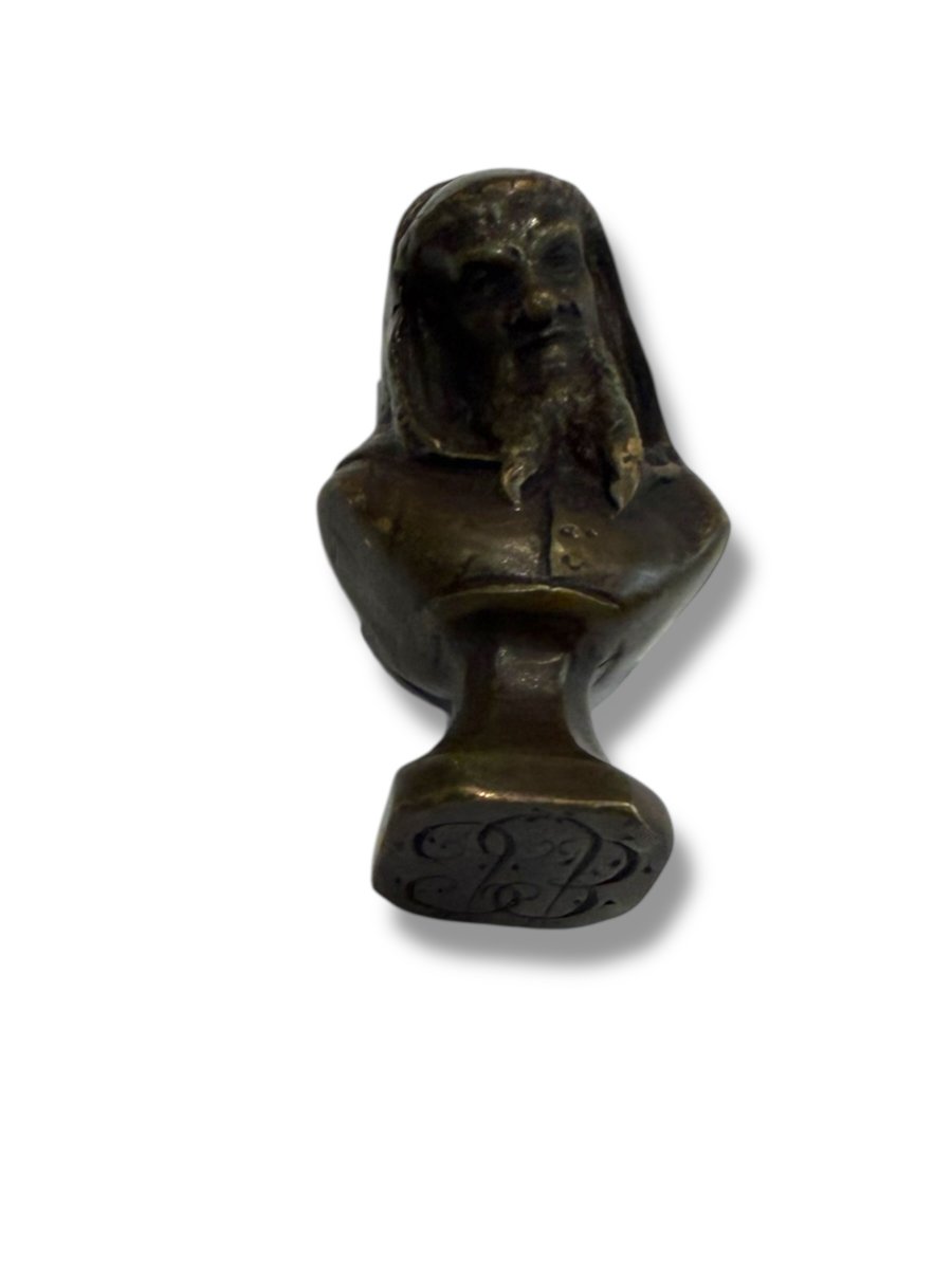 Cachet Janus en Bronze XIXeme double face -photo-6