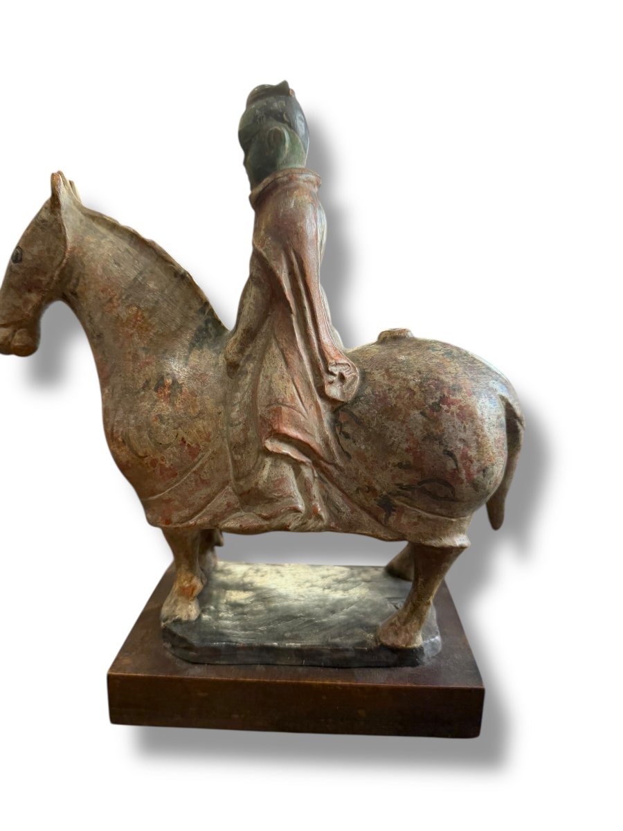 Chinese Polychrome Terracotta Sculpture In The Tang Style-photo-3