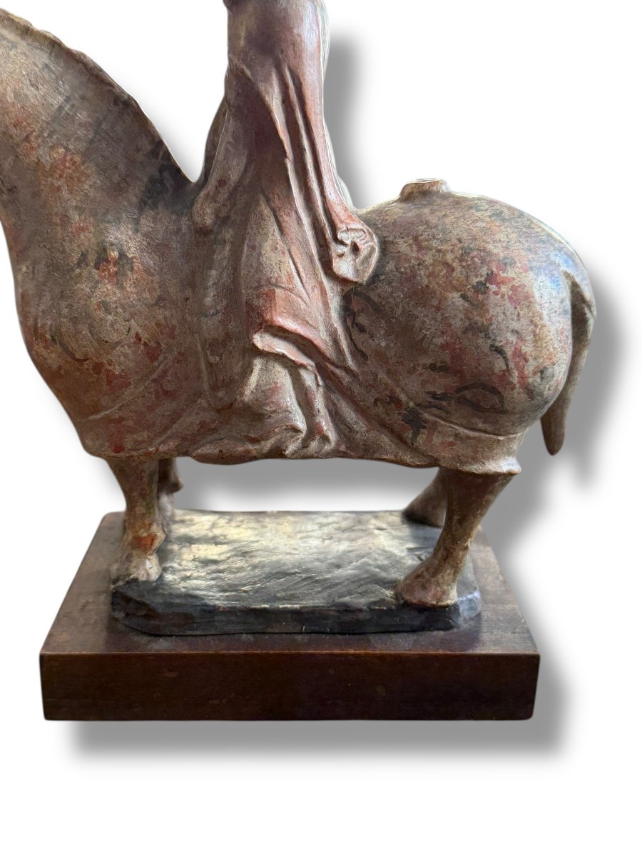 Chinese Polychrome Terracotta Sculpture In The Tang Style-photo-7