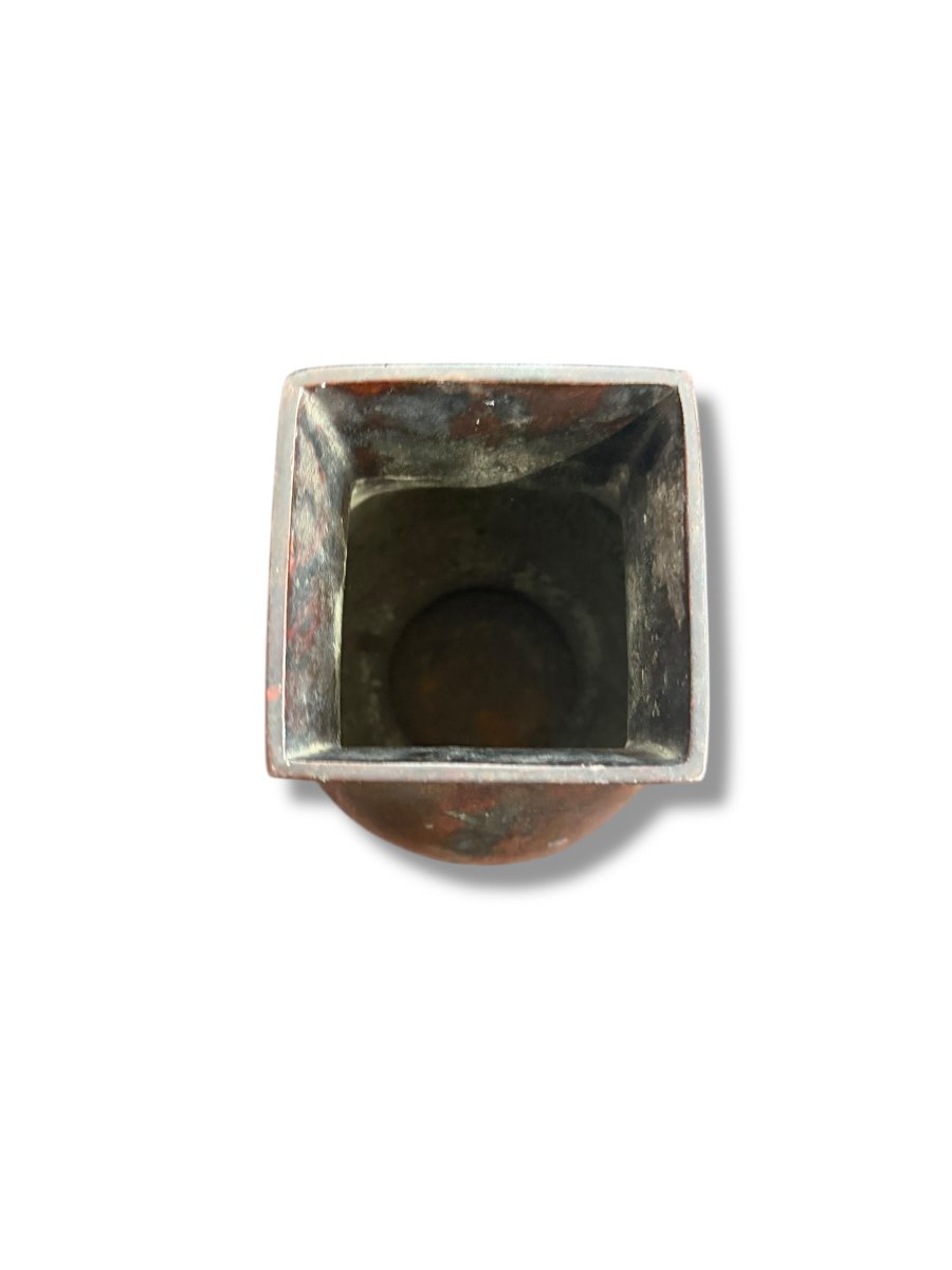 Important Fang Hu Bronze Vase In Han Or Tang Style-photo-2