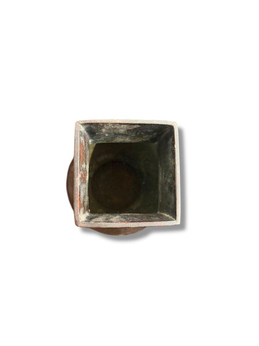 Important Fang Hu Bronze Vase In Han Or Tang Style-photo-6