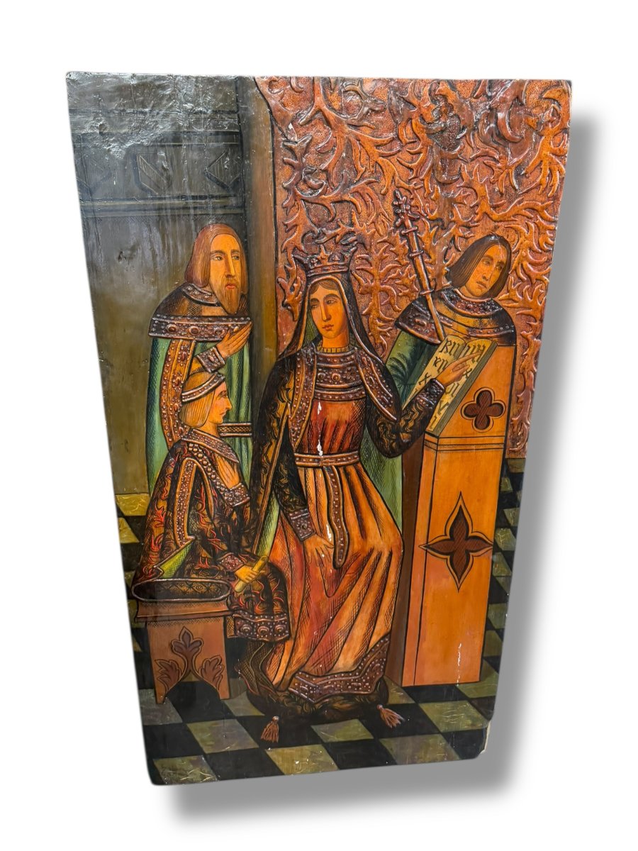 Huge Painting, Castilian School, The Royal Court-photo-2