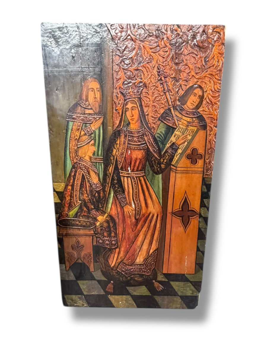 Huge Painting, Castilian School, The Royal Court-photo-4