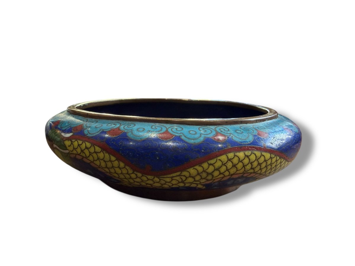 China Cloisonné Enamel Cup With Imperial Dragon -photo-4