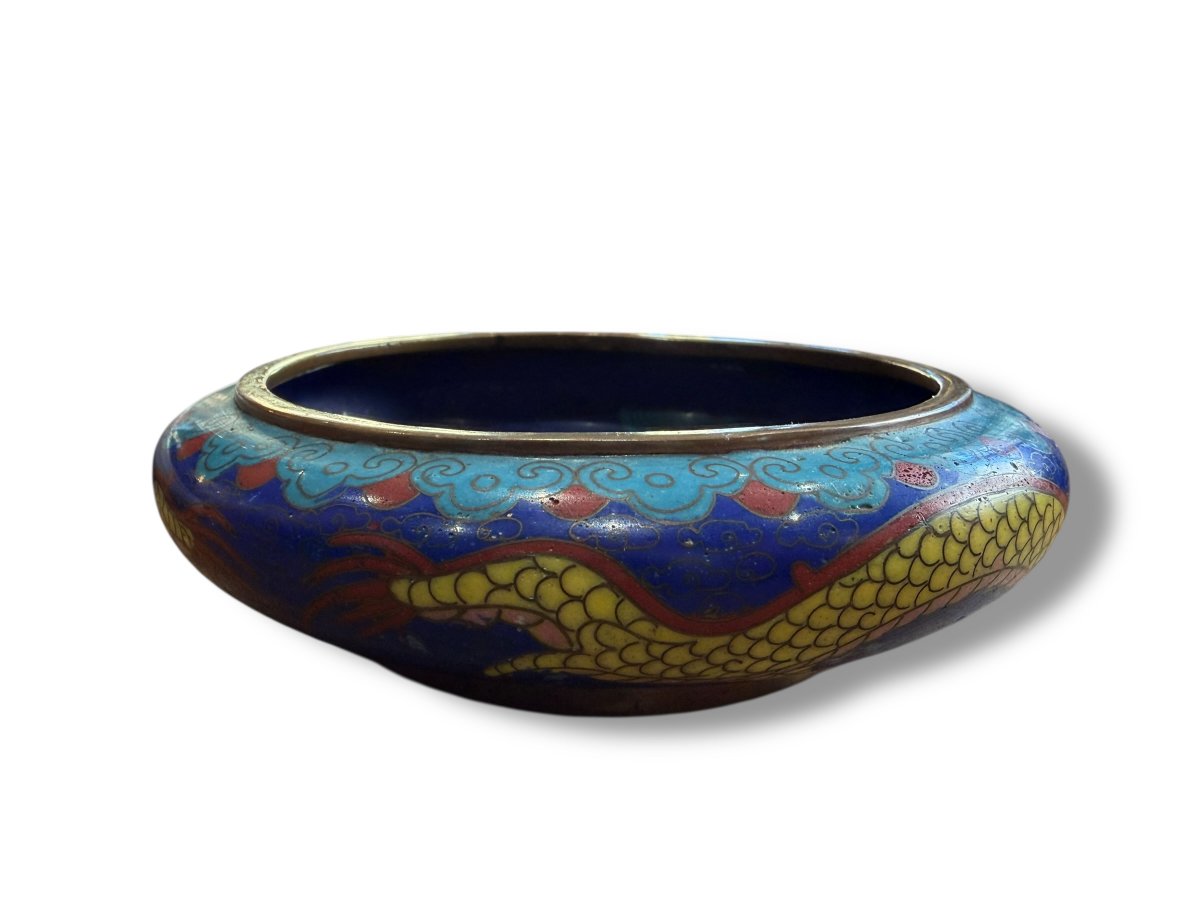 China Cloisonné Enamel Cup With Imperial Dragon -photo-7