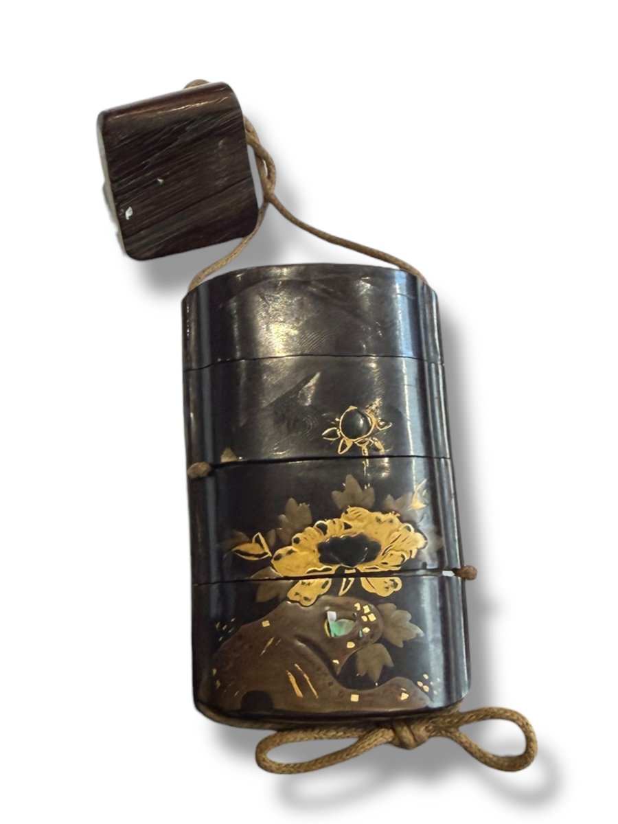 Inro XIXeme japon laque ro-iro nacre-photo-4