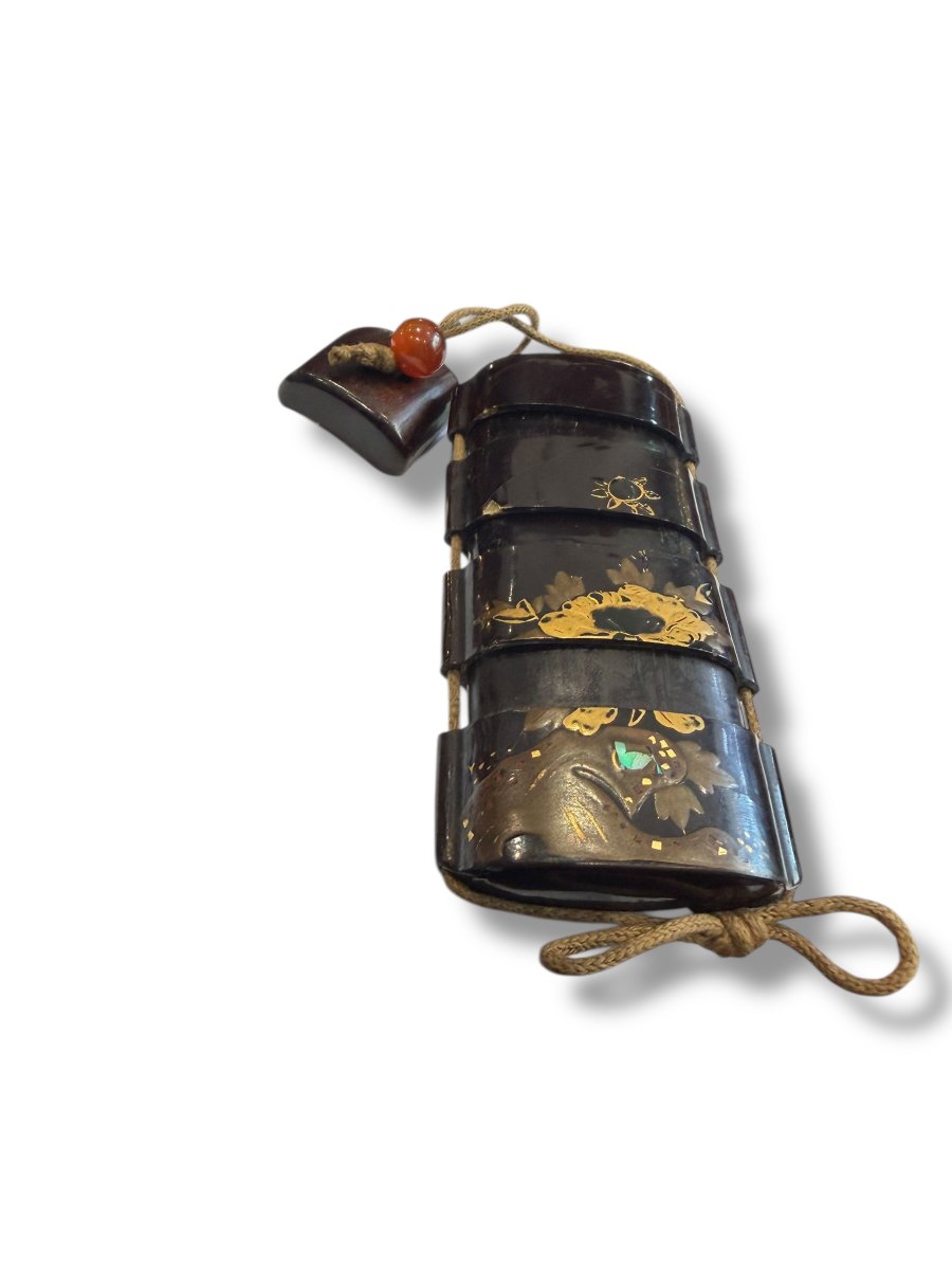 Inro XIXeme japon laque ro-iro nacre-photo-4